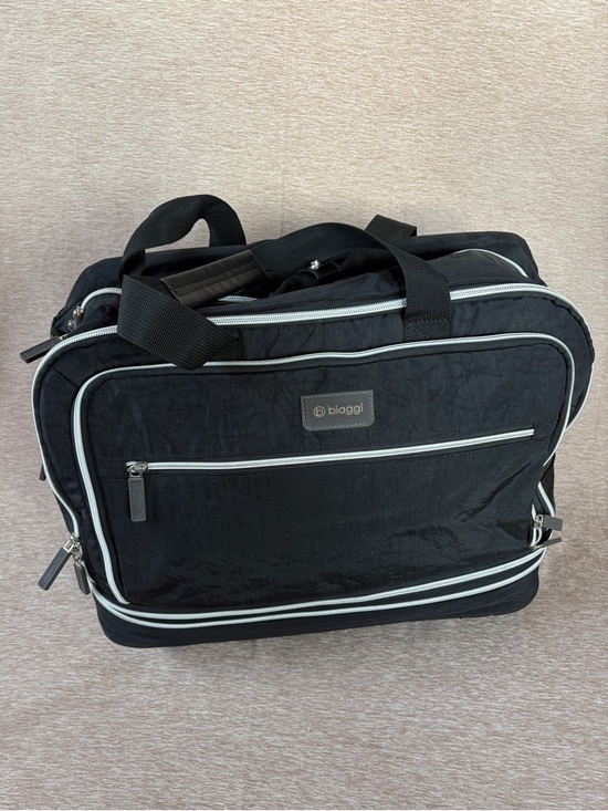 Biaggi Handbags - Biaggi Zipsak Expandable Travel Luggage Black with Silver Accent & Zippers